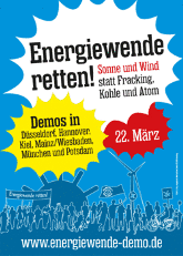 Sonne und Wind statt Fracking, Kohle und Atom!